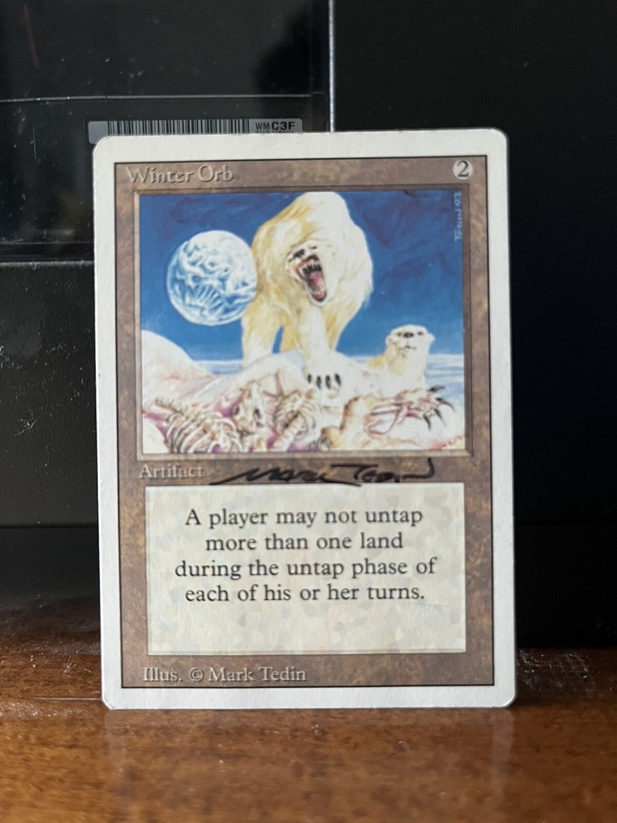 MTG Magic Winter Orb Revised Signed MP Auto Artist Signature Mark