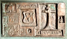 Antique Elizabethan Catholic 16th Century Tower of London Lead Plaque