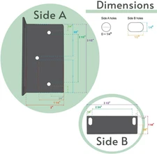 Rack Mounting Ears for A/V Rack, 2U, Pair