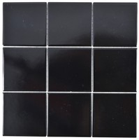 Wandfliese Schwarz Matt Fliesenspiegel Badfliese KüChe 23-0311 | 10 Mosaikmatten