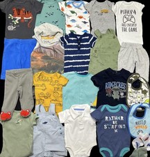 Baby Boy Size Newborn Carter's Summer Outfits Sets Clothes Lot Bundle