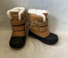Cat  Jack Snow Boots Denver Toddler Boys Size 9 Winter Waterproof Brown Flaw