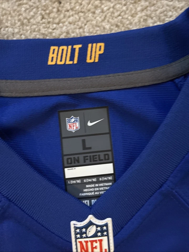 Camiseta Nike Justin Herbert Bolt-Up Azul Real Los Angeles Chargers, Juvenil Grande Foto 3 de 4