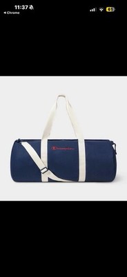 Champion 24'' Navy Blue Canvas Duffel Bag W/ Zipper - NWT in Original Plastic