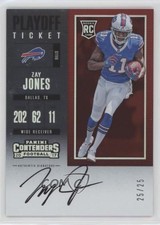 2017 Panini Contenders Rookie RPS Playoff Ticket /25 Zay Jones #333 Auto nd3