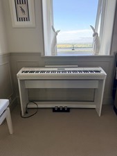 Roland FP-60X Digital Piano, White with stand and stool.