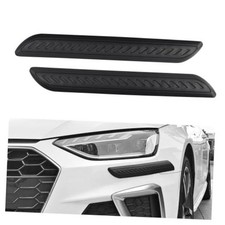 2PCS Rubber Car Bumper Guard,Anti-Collision Anti-Scratch Car Rear Bumper Black