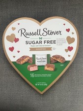 Russell Stover Sugar Free Assorted Chocolate Valentines Gift Box Candy 8.3 Oz