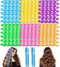 30 Pcs Heatless Hair Curlers Wave Curls Styling Kit with 2 Pcs Styling Hooks,...