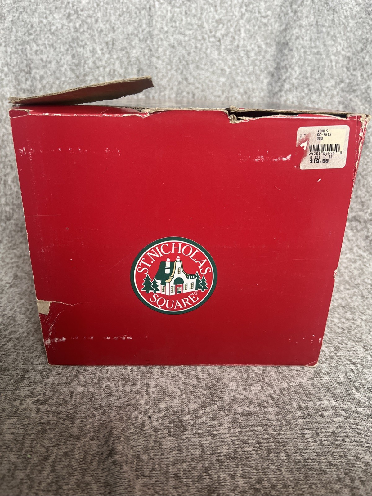 Rare | St Nicholas Square - Chapel Christmas Village House Stained Glass Painted