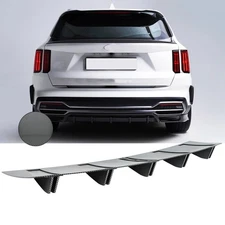 Carbon Rear Diffuser 5-Fin Bumper Lip Splitter Spoiler For Kia Sorento 2003-2025
