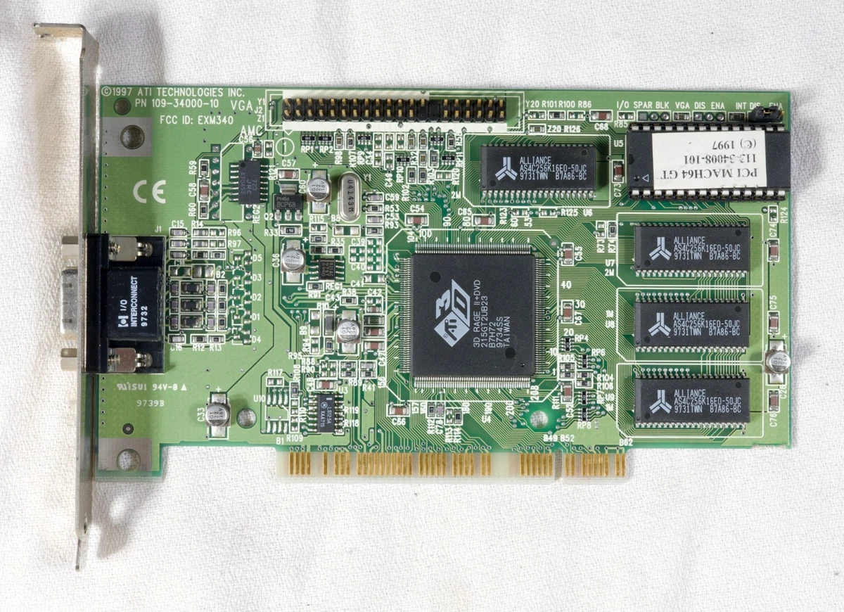 Vintage Carte video ATI AGP FX5200 T128 Mem 128 M VGA Svideo