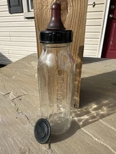 Vintage Evenflo Glass Baby Bottle With Rubber Nipple and Stopper