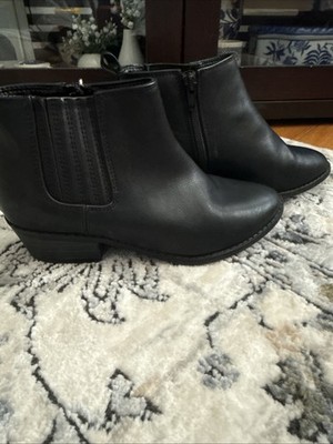 Old Navy Girls Black  Size 3 Slip On Ankle Boot Kids EUC Western Boho