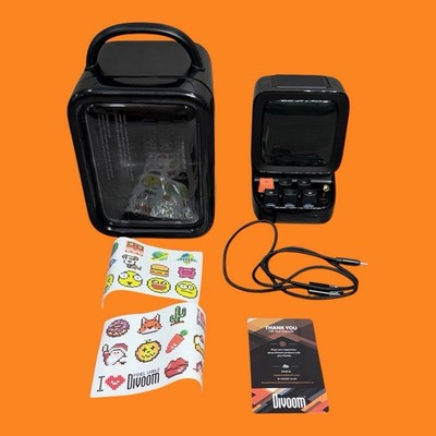 Divoom Ditoo Plus Bluetooth Pixel Art Portable Cube Speaker Alarm Clock Black