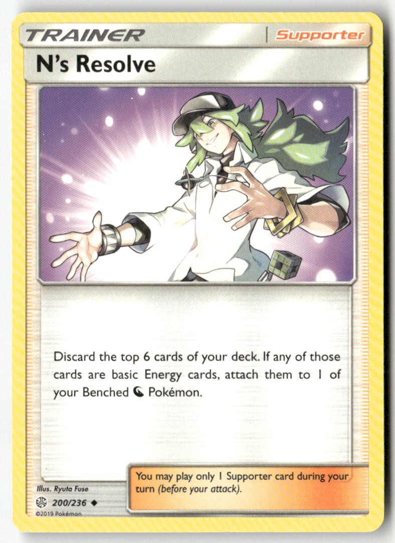 N's Resolve 200/236 Uncommon Cosmic Eclipse Pokemon Lightly Played
