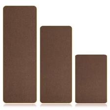 Kitchen Rugs Sets of for Floor Non Slip Kitchen Rugs Mats 3 Light Brown Linen