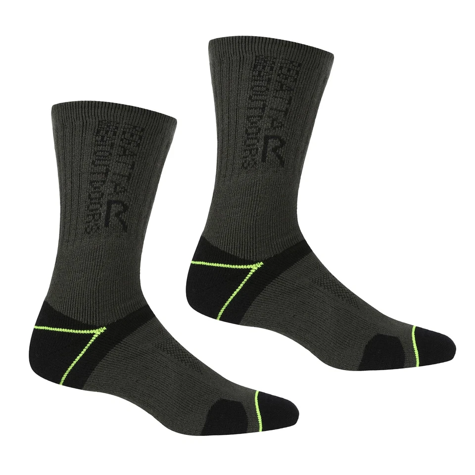 Regatta Mens Socks Blister Protection 2PK black UK Size S