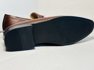 Calvin Klein Men\'s Brown Leather Penny Loafers CMJUNBERG Size 10.5 Calvin Klein Junberg Penny Loafers Brown Men main image 4