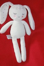 DOUDOU SIMBA TOYS NICOTOY LAPIN BLANC COURONNE FLEURS ETAT NEUF