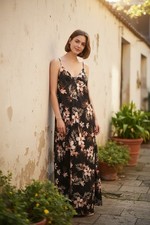 Great Jones Floral Maxi Dress XL Y2K Tropical Summer Vacation Wedding Guest