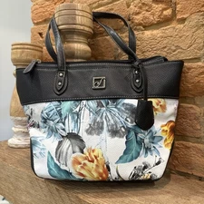 Stone Mountain Floral Purse Handbag Shoulder Leather Bag Purse 2 Handle