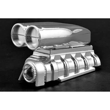 RPM Chrome Shotgun Style Mock Intake & Blower RPM73543 Electric Car/Truck Option