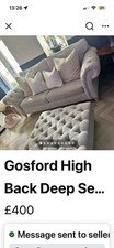 Next Gosford High Back 3-Seater Sofa with Footstool