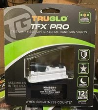 NEW Truglo TG13KM1PC Kimber Set TFX Pro Tritium/Fiber-Optic Day/Night Sights