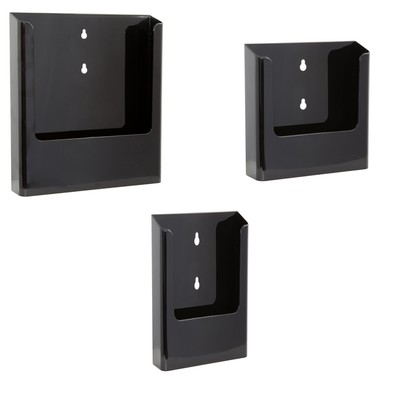1,5,10 Stück Wand - Prospekthalter schwarz, DIN Lang, A5, A4, Prospektständer