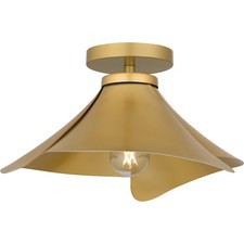 Quoizel QSF6747 Wisp 15"W Semi-Flush Ceiling Fixture - Gold