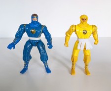 VTG 1995 5.5" Bandai Yellow & Blue Ninja Ranger MMPR Power Rangers Action Figure