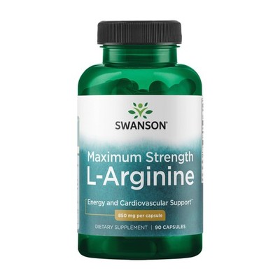 Swanson L-Arginine 850mg Super Strength Circulation & Nitric Oxide 90 Caps | Die