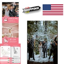Hand Throw Confetti Poppers 40 Pack White Eco Friendly Paper for Celebrations