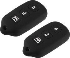 2-Pack Durable Silicone Key Fob Case Cover Compatible for Toyota Color: Black