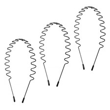 Asltw Metal Headbands for Women Men - Wavy Spring Non-Slip Sports Style B