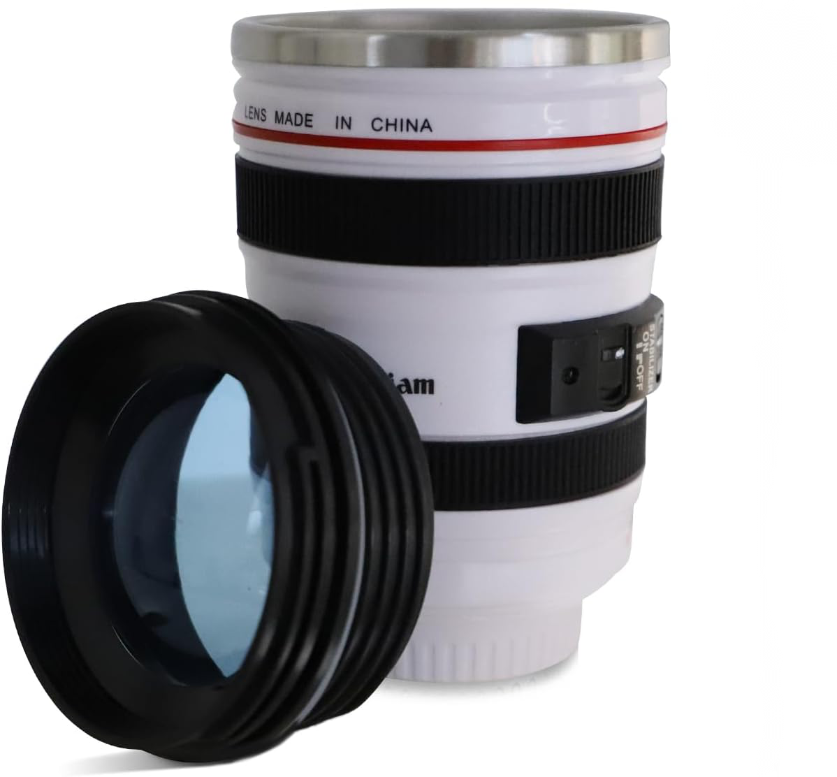 Stainless Steel Camera Lens Cup - Camera Lens Coffee Travel Mug-400 ml |  eBay