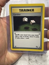 GAMBLER - Fossil Set - 60/62 - Common - Pokemon Card Unlimited Edition NM/MT Vtg on eBay