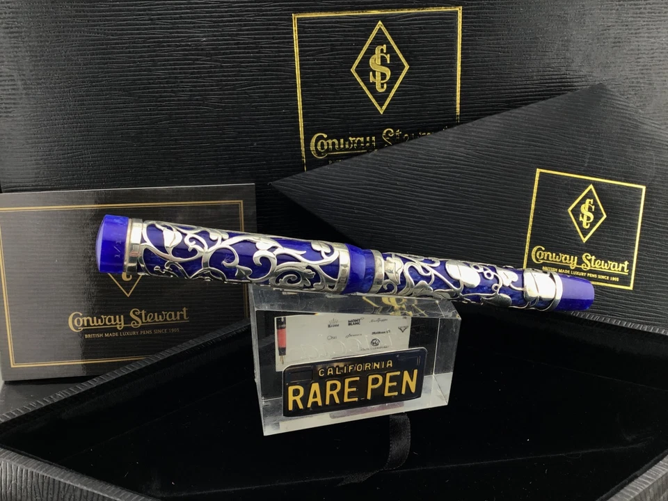 Bolígrafo Conway Stewart Chatsworth Henry Simpole PLATA ESTERLINA AZUL 1/1 Foto 4 de 4