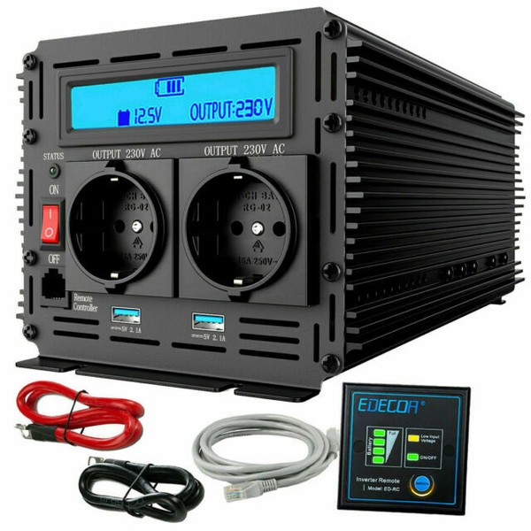 EDECOA 3000W/6000W Convertitore 12V 220V Invertitore Di Potenza - Foto 8