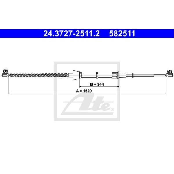 ATE Handbremsseil Bremsseil Hinten Passend FüR Skoda Octavia I Combi 1U5 1U2-image