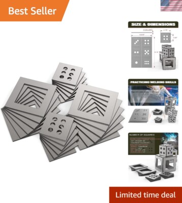 24-Piece Welding Practice Kit - 17GA Steel, Ideal for Aspiring Welders