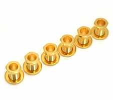 TK-0786-002 6 Gold Modern Screw-In Guitar Tuner Bushings And Face Washers