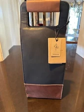 Cole Haan 'Reflective' Double Wine Tote Bag with Magnetic Clasp NEW! GORGEOUS!
