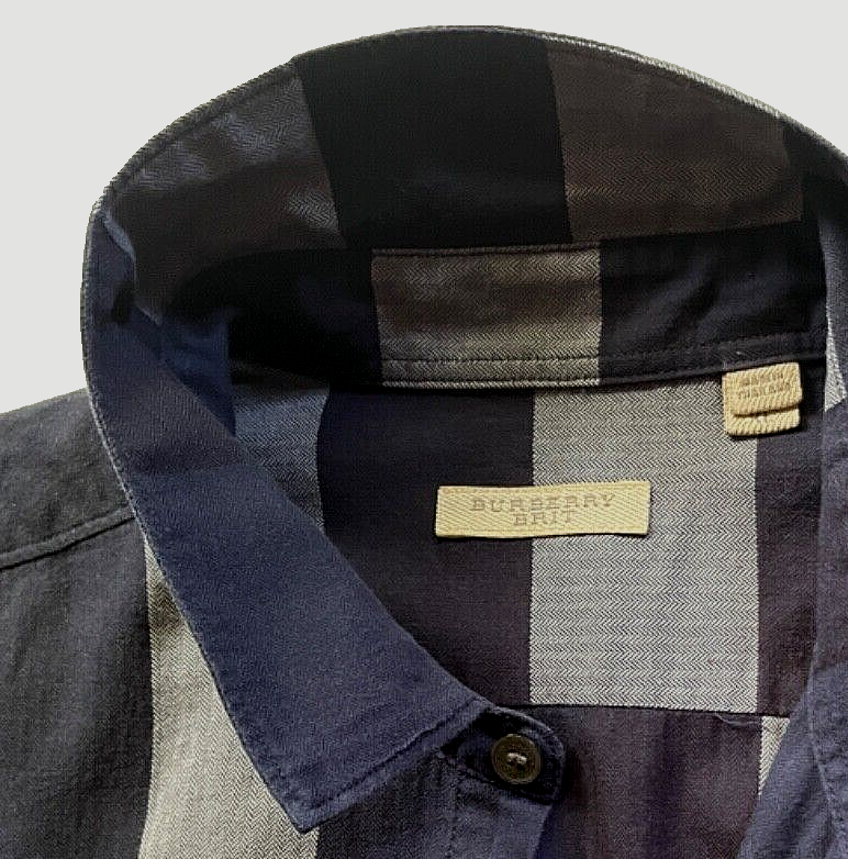BURBERRY BRIT BLUE-MULTI NOVA PRINT COTTON SHIRT LONG SLEEVE BURBERRY BRIT BLUE-MULTI NOVA PRINT COTTON SHIRT LONG SLEEVE