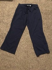 Greys Anatony Womens Scrub Blue Navy Drawstring Barco Size Small Pants