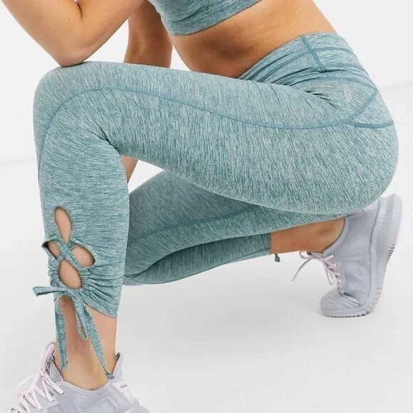 free-people-movement swerve heather side open bow tie leggings