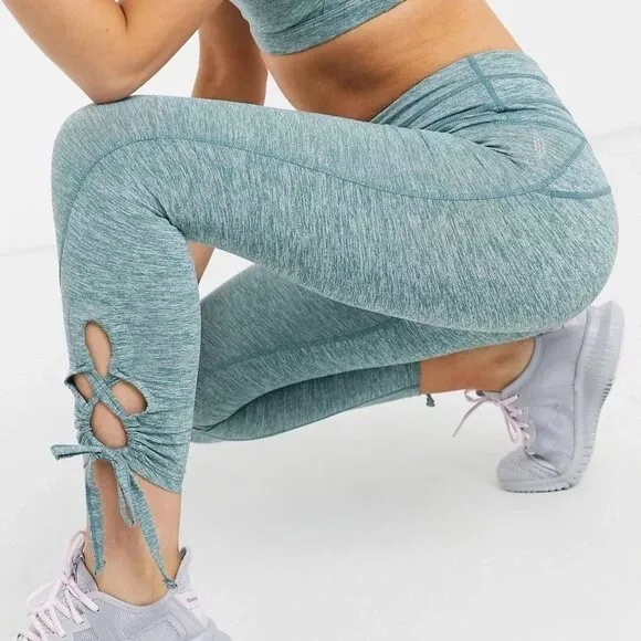 free-people-movement swerve heather side open bow tie leggings