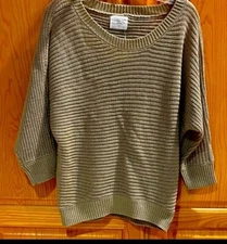 Sienna Sky Women’s Beige Pullover Sweater With Back Buttons Size XS