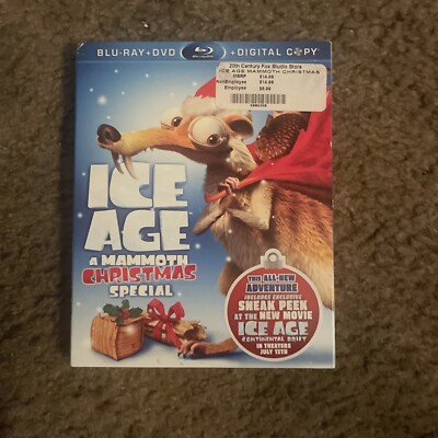 Ice Age: A Mammoth Christmas Special (Blu-ray & DVD, 2011) W/Slip Cover New!